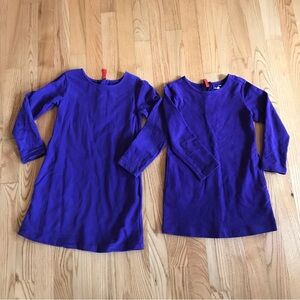 Matching dresses Primary Cozy purple grape sister French Terry size 3 4 5 4-5